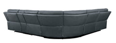 Falun Gray 6-Piece Modular Power Reclining Sectional - Ornate Home