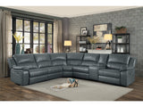 Falun Gray 6-Piece Modular Power Reclining Sectional - Ornate Home