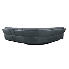Falun Gray 6-Piece Modular Power Reclining Sectional - Ornate Home