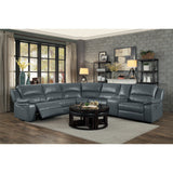 Falun Gray 6-Piece Modular Power Reclining Sectional - Ornate Home