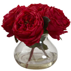 Fancy Rose w/Vase - Ornate Home