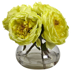 Fancy Rose w/Vase - Ornate Home