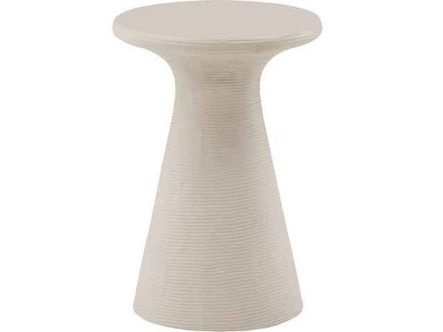 Fania Ivory Outdoor Side Table - Ornate Home