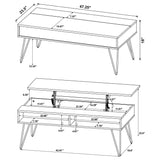 Fanning Golden Oak 3-piece Lift Top Coffee and End Table Set - Ornate Home