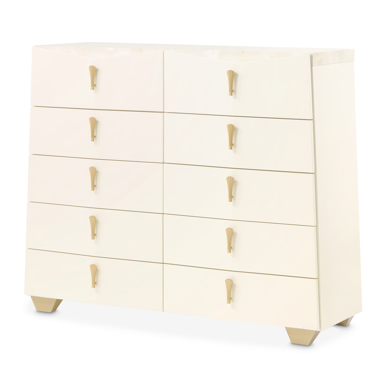Fantosini Creamy Pearl 10-Drawer Mule Chest - Ornate Home