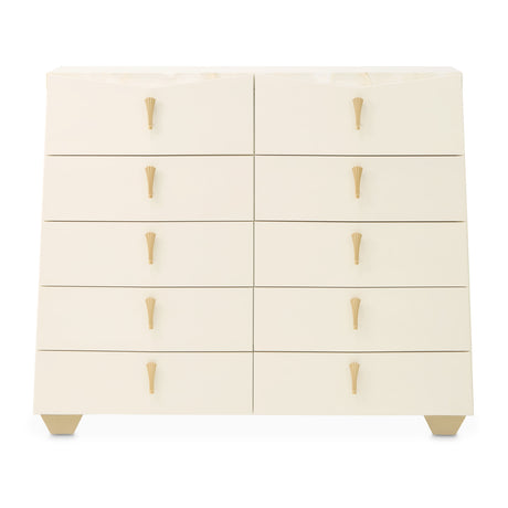 Fantosini Creamy Pearl 10-Drawer Mule Chest - Ornate Home