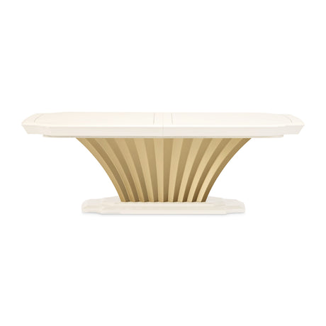Fantosini Creamy Pearl Pedestal Dining Table - Ornate Home