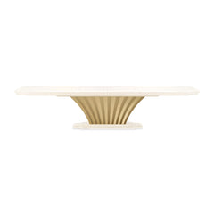 Fantosini Creamy Pearl Pedestal Dining Table - Ornate Home