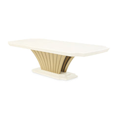 Fantosini Creamy Pearl Pedestal Dining Table - Ornate Home