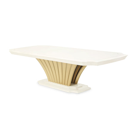 Fantosini Creamy Pearl Pedestal Dining Table - Ornate Home