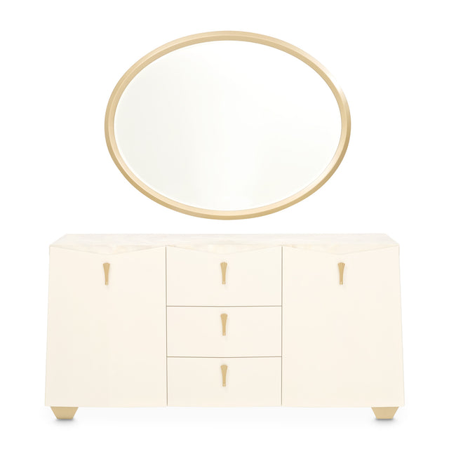 Fantosini Creamy Pearl Sideboard with Mirror - Ornate Home