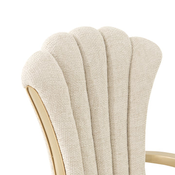 Fantosini Gold/Natural Arm Chair (Set of 2) - Ornate Home