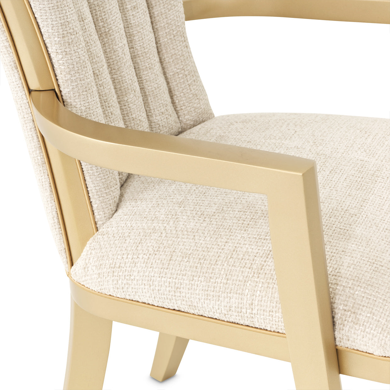 Fantosini Gold/Natural Arm Chair (Set of 2) - Ornate Home
