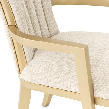 Fantosini Gold/Natural Arm Chair (Set of 2) - Ornate Home