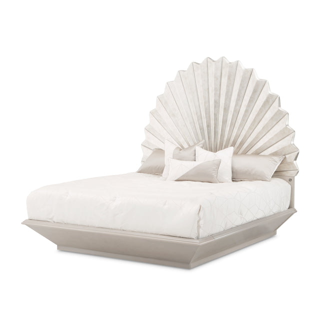 Fantosini Silver Leaf King Fan Bed - Ornate Home