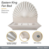Fantosini Silver Leaf King Fan Bed - Ornate Home