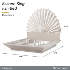 Fantosini Silver Leaf King Fan Bed - Ornate Home
