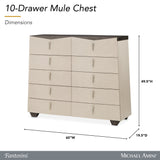 Fantosini Silver Mist 10-Drawer Mule Chest - Ornate Home