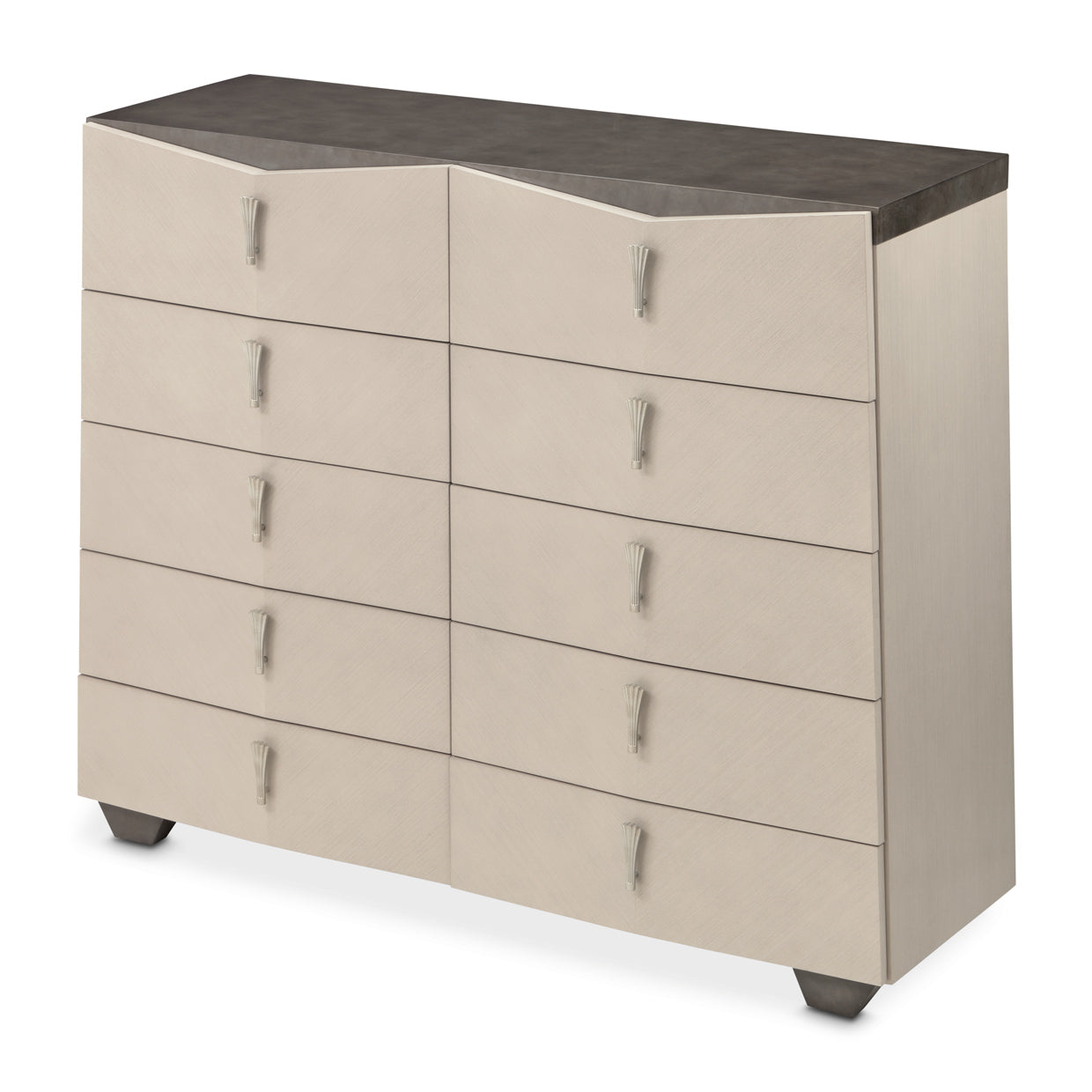 Fantosini Silver Mist 10-Drawer Mule Chest - Ornate Home