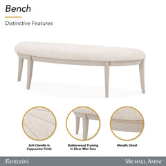 Fantosini Silver Mist Bed Bench - Ornate Home