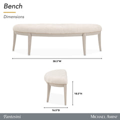 Fantosini Silver Mist Bed Bench - Ornate Home