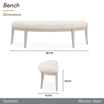 Fantosini Silver Mist Bed Bench - Ornate Home