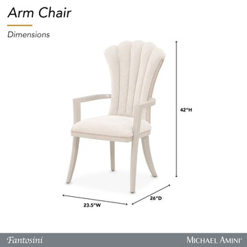 Fantosini Silver Mist/Cappuccino Dining Arm Chair (Set of 2) - Ornate Home