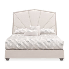 Fantosini Silver Mist/Cappuccino King Tufted Panel Bed - Ornate Home