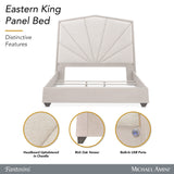 Fantosini Silver Mist/Cappuccino King Tufted Panel Bed - Ornate Home