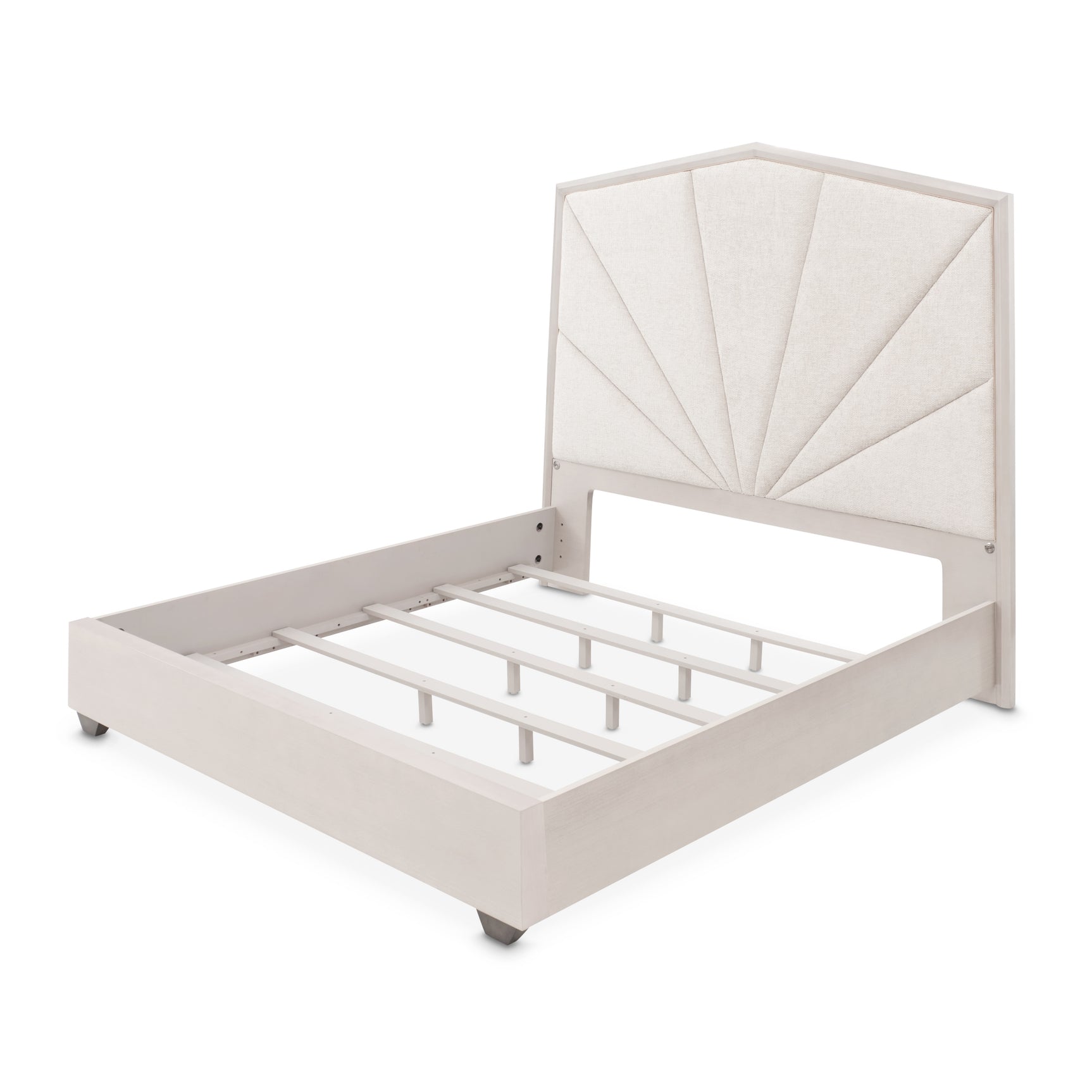 Fantosini Silver Mist/Cappuccino King Tufted Panel Bed - Ornate Home