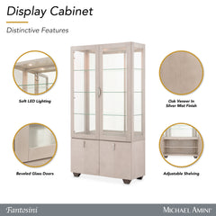 Fantosini Silver Mist Display Cabinet - Ornate Home