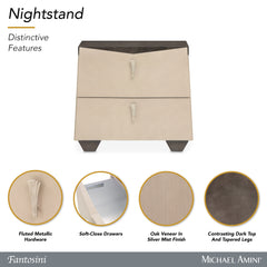 Fantosini Silver Mist Nightstand - Ornate Home