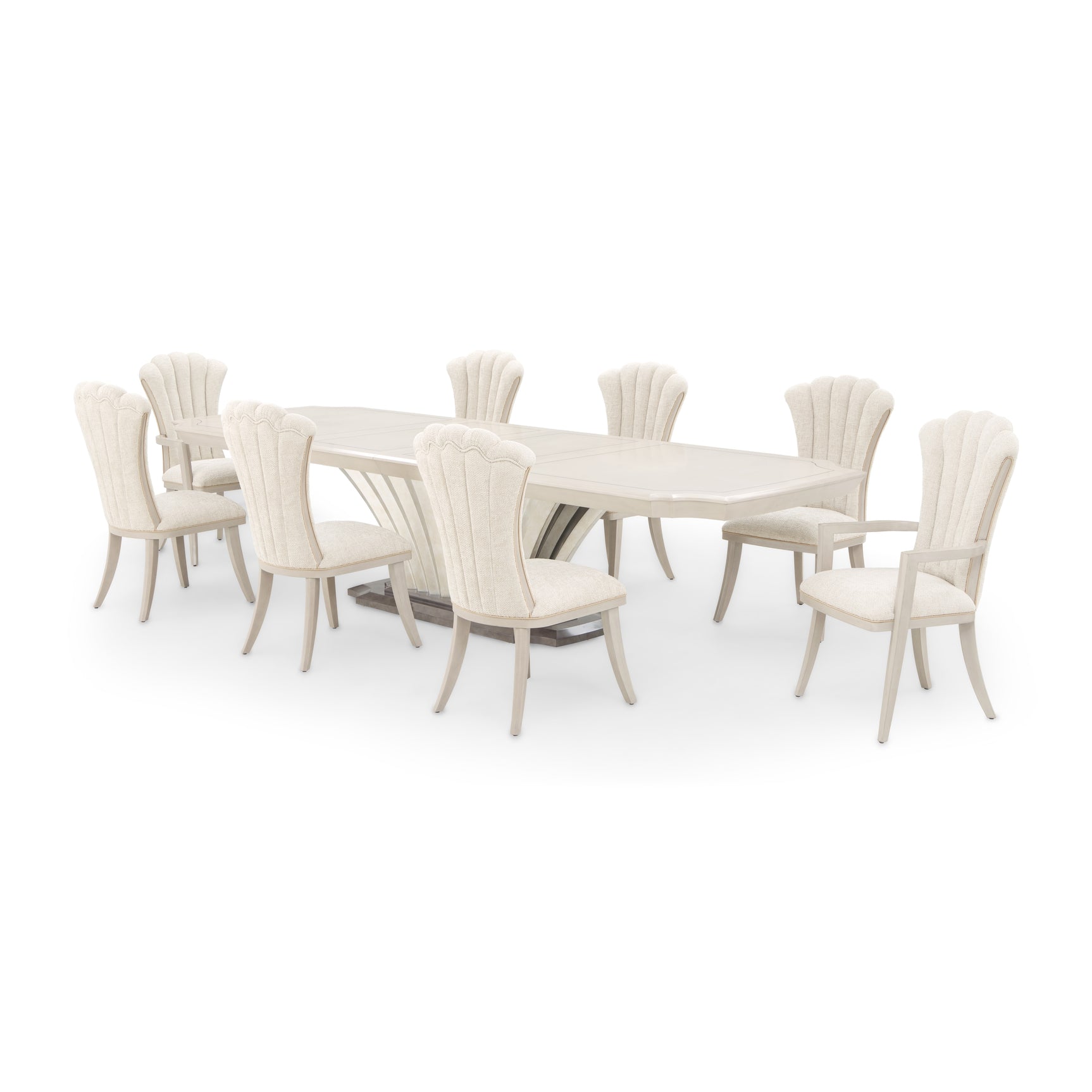 Fantosini Silver Mist Pedestal Dining Table - Ornate Home