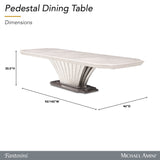 Fantosini Silver Mist Pedestal Dining Table - Ornate Home