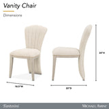 Fantosini Silver Mist Vanity Chair - Ornate Home