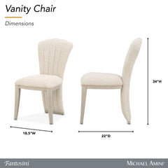 Fantosini Silver Mist Vanity Chair - Ornate Home