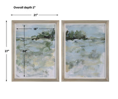 Far Away View Multicolor Framed Prints (Set of 2) - Ornate Home
