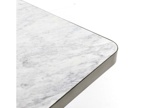 Far Marble/Metal Square End Table - Ornate Home