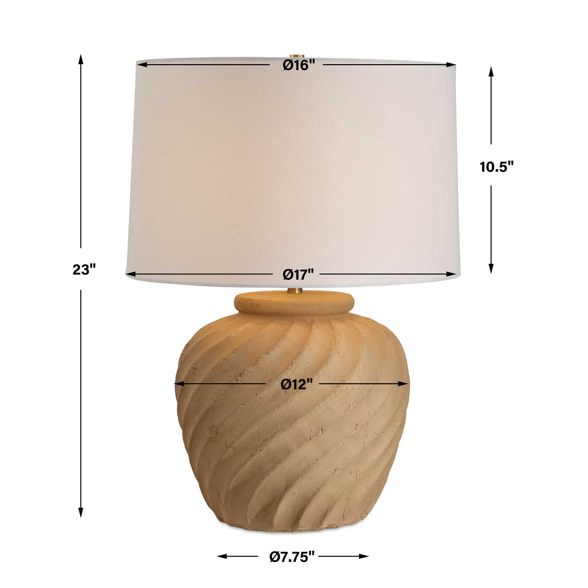 Farai Terracotta Table Lamp - Ornate Home