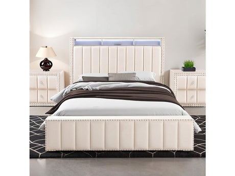 Farese Beige Queen Bed - Ornate Home