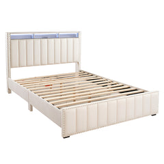 Farese Beige Queen Bed w/ 2 Nightstands - Ornate Home