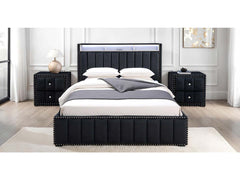 Farese Black Full Bed - Ornate Home