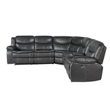 Fargo Dark Gray 3-Piece Power Reclining Sectional - Ornate Home