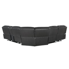 Fargo Dark Gray 3-Piece Power Reclining Sectional - Ornate Home