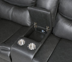 Fargo Dark Gray 3-Piece Power Reclining Sectional - Ornate Home