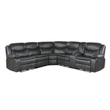 Fargo Dark Gray 3-Piece Power Reclining Sectional - Ornate Home