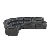 Fargo Dark Gray 3-Piece Power Reclining Sectional - Ornate Home