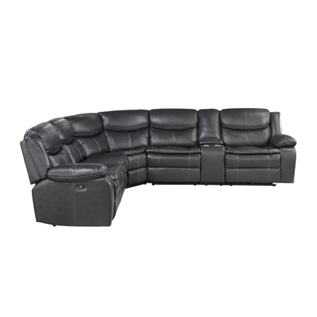 Fargo Dark Gray 3-Piece Power Reclining Sectional - Ornate Home