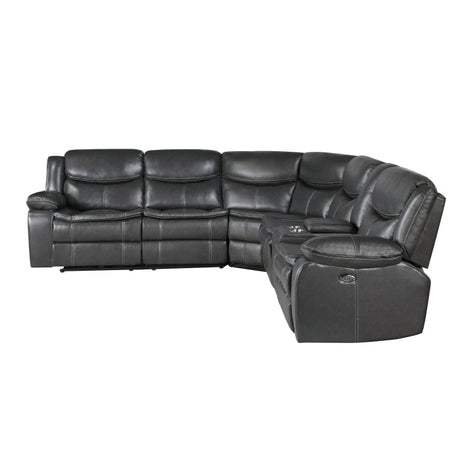 Fargo Dark Gray 3-Piece Power Reclining Sectional - Ornate Home