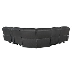 Fargo Dark Gray 3-Piece Power Reclining Sectional - Ornate Home